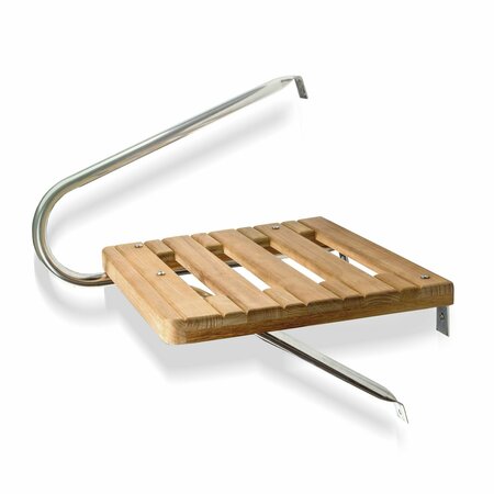 WHITECAP TEAK Teak Swim Platform with Mounting Brackets 60900